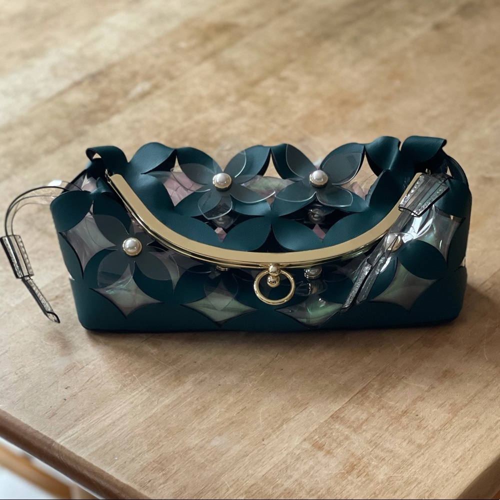 NWOT ZAC Zac Posen Floral Bouquet Clutch - Picture 2 of 8